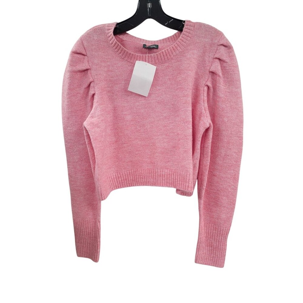 Wild Fable Pink Puff Shoulder Sweater Acrylic Blend Size Large